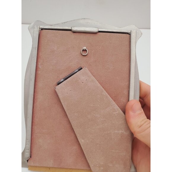 pewter picture frame, freestanding picture frame/zinn seagull. fine pewter. - Picture 10 of 10